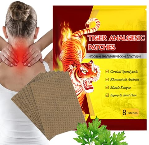 Parche de rodilla, escayola para la espalda, parches adhesivos de tigre ultra resistentes, curación relajante, soporte de columna lumbar, cuidado muscular de cuello y hombro, protección de las