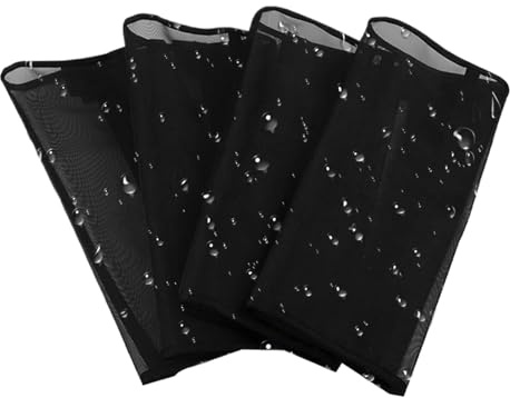 Bottes de protection contre les mouches pour chevaux - Protection confortable - 4 pièces - Équipement de protection réglable pour l'extérieur dans les fermes et les ranchs en été