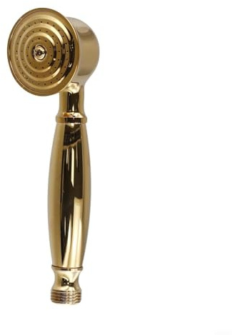 Chrom Duschkopf Messing Duschkopf Badezimmer Duschkopf Vintage Chrom Duschkopf Ersatz Abnehmbare Handfunktion für Kinder und Haustiere (Gold)