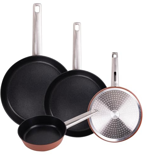 San Ignacio Juego de 4 Sartenes Ø16Ø24Ø28Ø30cm en Aluminio forjado AGROS