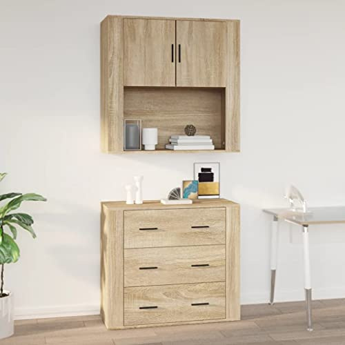 Frdhee Armadio da bar da cucina, in legno di quercia, 80 x 33 x 80 cm, per sala da pranzo, soggiorno