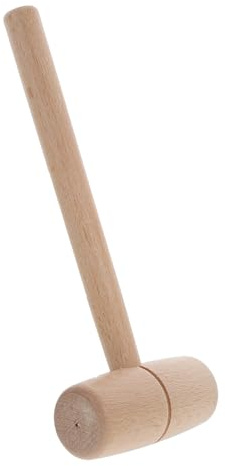 IMIKEYA Martillo de Carpintero Mazo Pequeño de Madera de Haya Cabeza Redondeada Adecuado para Trabajos de Tallado y Proyectos de Bricolaje Artesanal