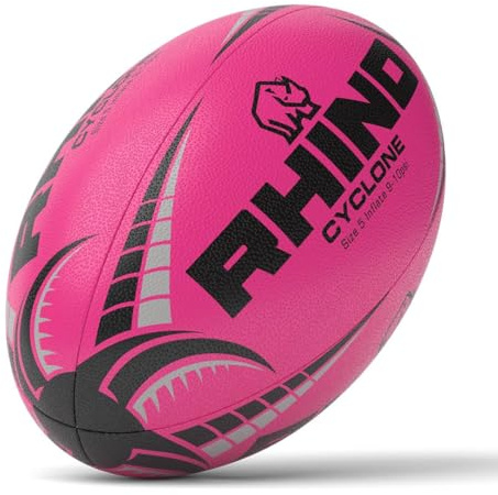 Rhino Cyclone Rugby Ball Hot Pink (5)