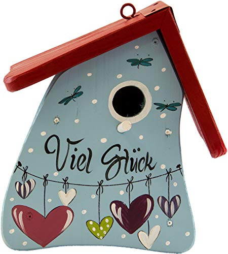 Vogelvilla Nistmini VIEL GLÜCK, eisblau