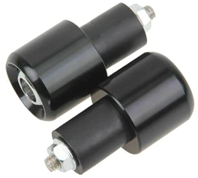 7/8 Inch 22mm Motorcycle Handlebar Ends Plug Motorcycle Handlebar Ends Plug Grip Weights Anti Vibration 2 PCS(Black)