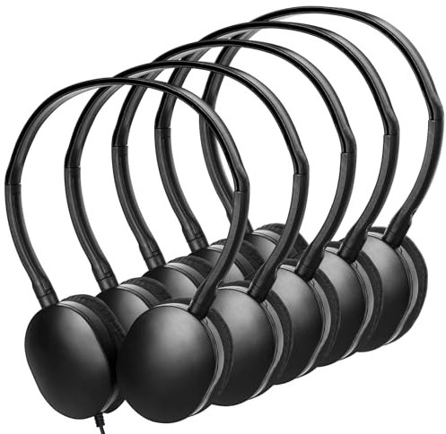 ZNXZXP Paquete de 100 auriculares para niños, para escuela, aula, escuela, estudiantes, niños, niñas, adolescentes y adultos, auriculares de computadora, juego de auriculares para estudiantes (negro)