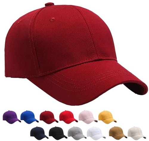 YOUYIKE Casquette de Baseball pour Homme et Femme, 100% Coton, Taille Unique, Casquettes Sport Baseballs, Coton Anti Soleil Baseball Cap, Casquette Ajustable Homme et Femme Hip Hop Chapeaux