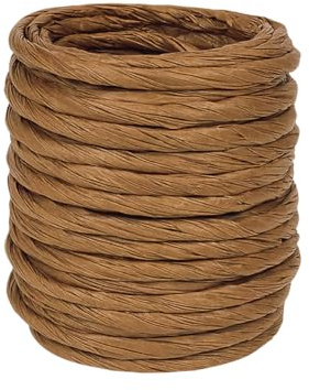 12 metri di nastro di rafia marrone ritorto di carta artigianale corda regalo all'uncinetto filo di rafia cesto di fiori corda per decorazioni artistiche fai da te