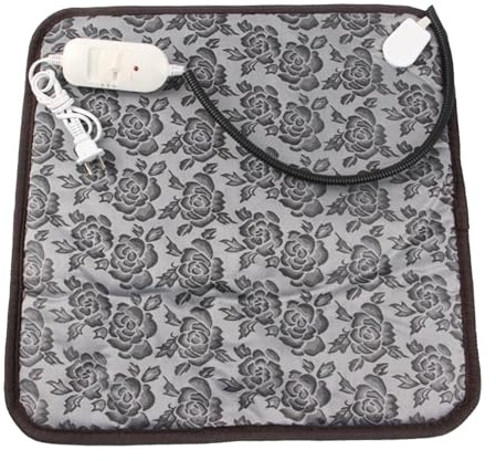 Cojín térmico eléctrico para el cuello, para mascotas, cojín térmico para cachorros, gatos grandes, cama grande, cojín térmico eléctrico (gris oscuro, talla única)