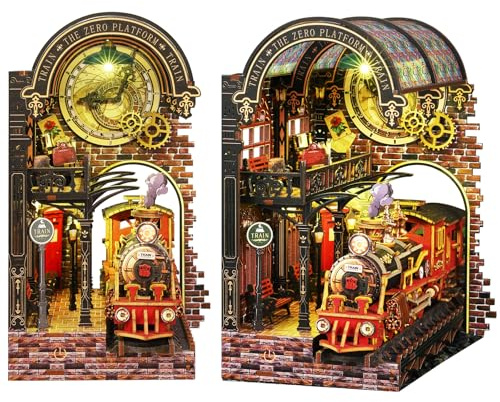 Spilay Book Nook Kit for Adults, Zero Platform DIY Miniature House Kit