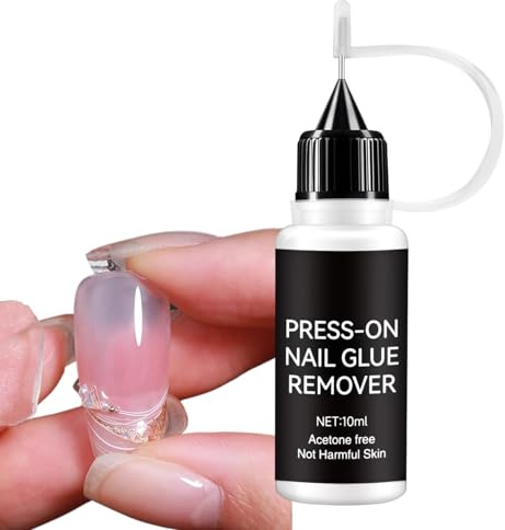Generico Press On Nail Glue Remover - 10ml Delicati Per Manicure | Solvente Per Colla Per Unghie Finte - Per Donne Ragazze Casa Viaggi Saloni Amanti Della Bellezza Stilisti Creativi Appassio