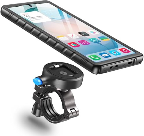Cozycase 1s 1-Klick Vattentät Hållare Cykel/MC För Samsung Galaxy S26 Ultra | Anti-Stöld Telefonhållare för Styre Passar Cykel Motorcykel MC Bike Phone Mount Holder Mount Landsväg Terräng Starthållare