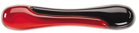 Kensington Keyboard Wrist Rest - Ergonomic duo gel wrist rest, compatible with full length / gaming keyboards for comfort when at computer, laptop, office, PC, home - Red/Black (62398 )
