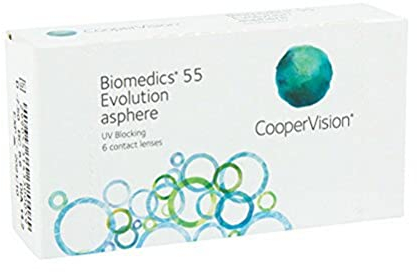 BIOMEDICS EVOLUTION CooperVision Biomedics 55 Evolution Monatslinsen weich, 6 Stück / BC 8.90 mm / DIA 14.20 mm / -3.25 Dioptrien