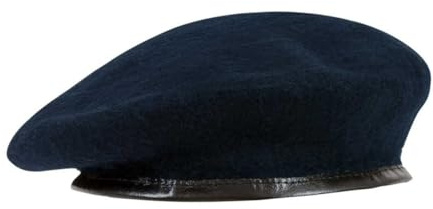 Militär ren ull marinblå basker medium armékeps