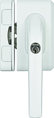 Abus Fo500N Al0089 Maniglia con Blocco, Serratura a Spinta con Cilindro per Finestre, Chiave Maestra, Livello di Sicurezza: 10, 71328, Bianco