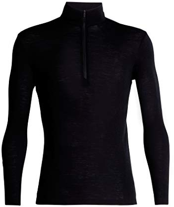 Icebreaker Men's 175 Everyday Half Zip Base Layer Long Sleeve Top - Black, Large, 104484