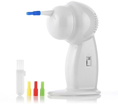 CELLUSTOP Aspirateur Oreille pour Nettoyer les Oreilles - Nettoyeur Électrique avec 5 Embouts de Remplacement Lavables en Silicone pour Bebe Enfants Adulte