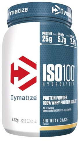 Dymatize ISO 100 Hydrolyzed Birthday Cake 932g - Whey Protein Hydrolysat + Isolat Powder