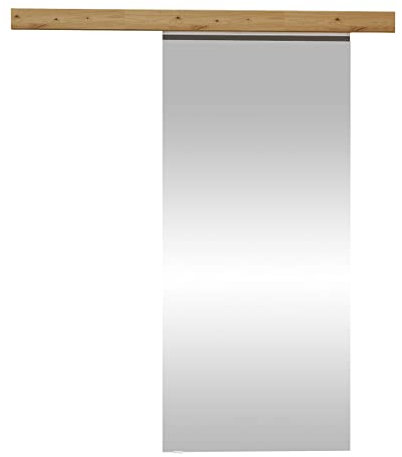 Sistema di porte scorrevoli Pikano II con chiusura automatica, maniglie in alluminio, set completo per porte scorrevoli, porte interne, pareti divisorie (artisan/specchio, modello: 70)