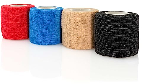 Selbstklebende Haftbandagen 5cm x 4,5m axion - Effektive Unterstützung & Kompression für verletzte Körperregionen - Flexibles & atmungsaktives Material - Einfache Anwendung ohne extra Befestigung