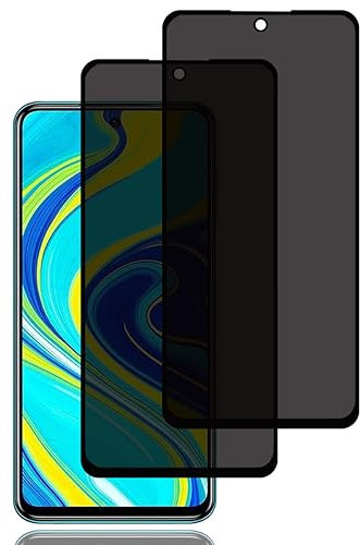Protector Pantalla de Privacidad para Xiaomi Redmi Note 9S/Redmi Note 9 Pro [2 Piezas], Cristal Vidrio Templado Antiespia, Dureza 9H, Sin Burbujas, Anti-Rasguños, Anti-Espía Protector Pantalla