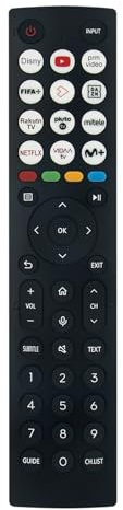 Mando a Distancia por Voz de Repuesto ERF2O36 Fit for Hisense TV 75E7KQ Pro; 65E7KQ Pro; 55E7KQ Pro 65A6K 58A6K 55A6K 50A6K 43A6K 40A5KQ 32A5KQ 40A4K 32A4K 65U6KQ 55U6KQ