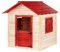Beliani Casetta da Giardino per Bambini in Legno Tetto Rosso Luce Legno