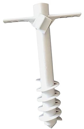 NOLITOY 1pezzi Ancoraggio Ombrellone Spiaggia Cinque Perni Vite Sabbia Leggera e Resistente per Sole Patio Giardino Base Fissa Antivento Facile da Installare