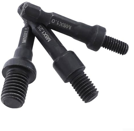Juego de 3 adaptadores de enchufe CrMo para perno de suspensión y tuercas de inserción para taladros eléctricos estándar, M6 M8 M10 (A)