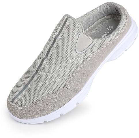 riemot Womens Mens Breathable Mesh Mules Shoes Lightweight Slip on Mule | Walking Mule Shoes Lightweight Non-Slip for Home,Walking Indoor Outdoor Backless Sneakers Slippers