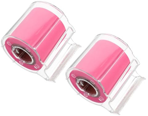 Ipetboom Lot de 2 Rouleaux de Notes Mémo Adhésives Autocollantes Rose Fuchsia, Ruban de Prise de Notes Compact, Accessoires de Bureau Colorés pour Maison et Travail, Fournitures de Bureau