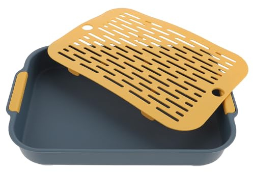 JOINPAYA Orinal para Conejo y Cobaya, Caja de Entrenamiento Rectangular de PP, Limpieza Fácil y Base Plana para Jaula de Mascotas
