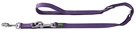 HUNTER Verstellbare Hundeführleine, Farbe: braun, 3-fach verstellbar, robustes Nylon, pflegeleicht, Größe: 15/200
