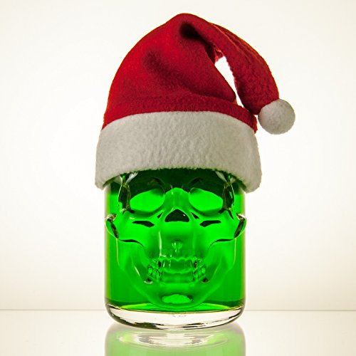 Absinth Weihnachtsedition AbsintheAmnesie - 69,9% vol. Alc. - 0,5l - inkl. Weihnachtsmütze - Totenkopf/Skull - Flasche - Erhöhter Thujongehalt