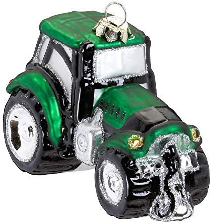 MAGIC Christbaumschmuck Figuren Weihnachtskugeln Weihnachtsschmuck Christbaumkugeln Deko Glas Traktor 10cm