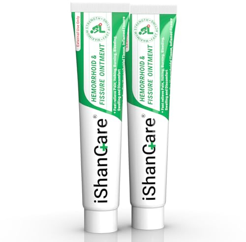Hämorrhoiden- & Fissuren-Salbe Extra Stärke – Lindert Schmerzen, Juckreiz, Blutungen & Schwellungen. Mit natürlichen Kräutern & Vitamin E für schnelle Wirkung(20g*2)