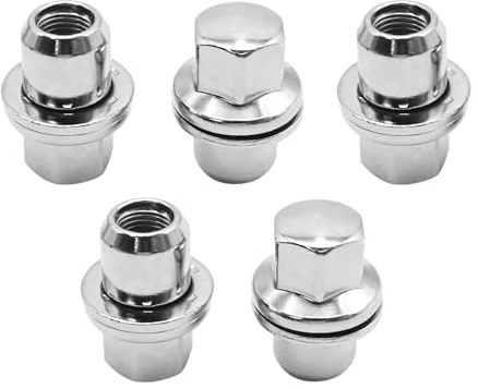 Ollanoos Set di 5 dadi per ruote in acciaio inox, per Land Rover Defender L663 Discovery III L319 IV L319 V L462 LR068126 RRD500590