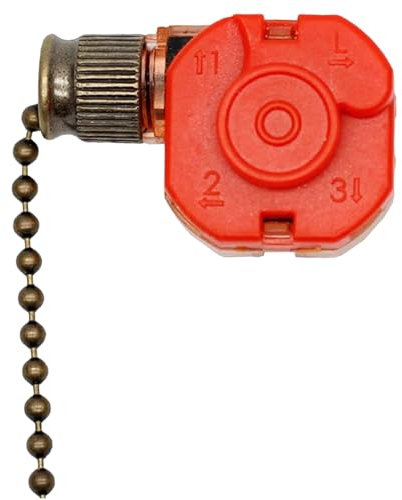 Interruttore della ventola del soffitto a 3 velocità, sostituzione del controllo della catena a trazione per ventilatori soffitto, lampade e luci dell'armadio, facile installazione dell'interr