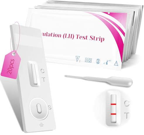 20 PCS Set Professionale Test Ovulazione, Kit Monitoraggio Fertilità Donna, Affidabile per Pianificazione per Test di Fertilità, Soluzione Pratica per Rilevamento Periodo Fertile con Sensibilità