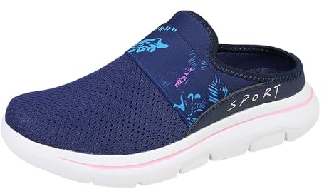 Nuoke Chaussures orthopédiques Souples pour Femmes, Respirantes et tissées, Chaussures de Marche à Enfiler en, Soutien de la voûte Plantaire, Baskets à Enfiler pour Les Sandales Été Talon