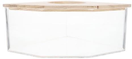 MUELODSIC Bandeja Baño Hámster Multiusos Transparente para Chinchillas y Roedores Caja Baño Arena Compacta y Fácil Limpieza Accesorio Hogar y Tienda Mascotas