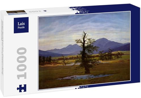 Lais Puzzle Caspar David Friedrich - Einsamer Baum (Dorflandschaft bei Morgenbeleuchtung, Harzlandschaft) 1000 Teile