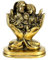 StonKraft - 14 cm Messing – Maria Josef und Jesus Christus – Jesus Familie in Händen – Idol Murti Statue Skulptur Figur
