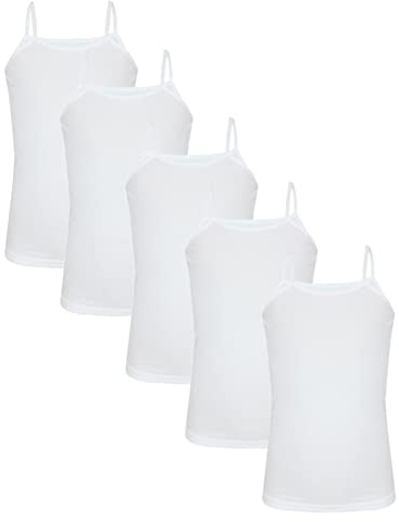 TupTam Camiseta Interior Niña – Pack de 5 Camisetas Tirantes Niña de Algodón Suave