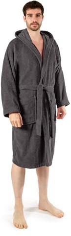 Caleffi - Accappatoio Uomo - Accappatoio Donna in Spugna di Cotone - Accappatoio Uomo Spugna Con Cappuccio - Accappatoio Piscina Palestra - Morbido e Assorbente, Asciugatura Rapida