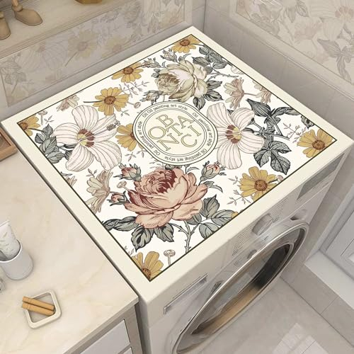 BALAMLB Dessus Machine a Laver Tapis de Machine à Laver,Tapis Lave Linge Dessus Machine à Laver,Top Protection Laveuse,Garde Le Dessus des Machines à Laver et des sèche-Linge Propres W,50x60cm