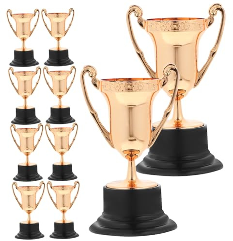 NUOBESTY 10 Pezzi Coppa Per Premio Cerimonia Competizione Festa Decorazione Plastica Stabile Senza Sbavature Base Targhetta Fai Da Te