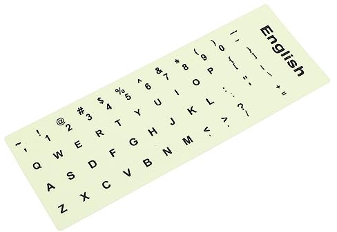 SWOOMEY Luminous Keyboard Sticker Glow Dark Keyboard Stickers Glowing Letter for Notebook and Desktop Computer Fluorescent Letter Lettering