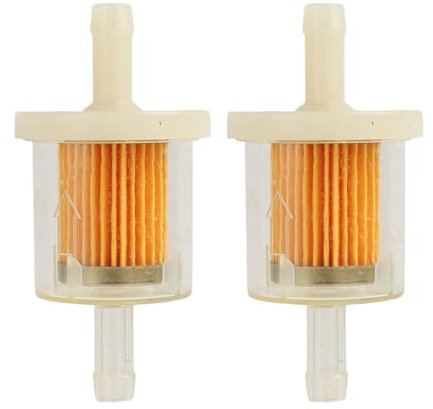 2 Pezzi Filtri Benzina Universali da 8mm - Filtro Carburante Trasparente per Moto, Quad, Barche, generatore, tosaerba, tosaerba, Ciclomotori,- Design Duraturo e Installazione Facile